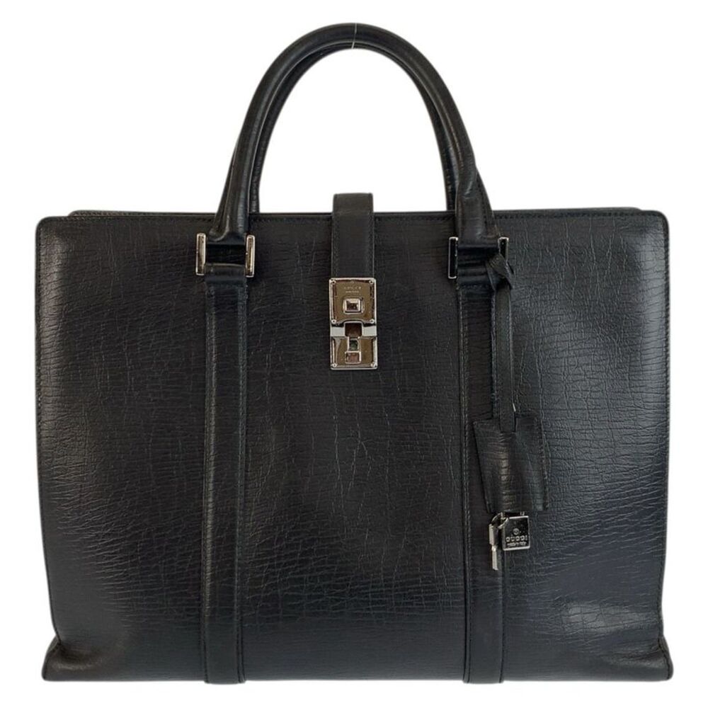 Gucci Leather Briefcase Black